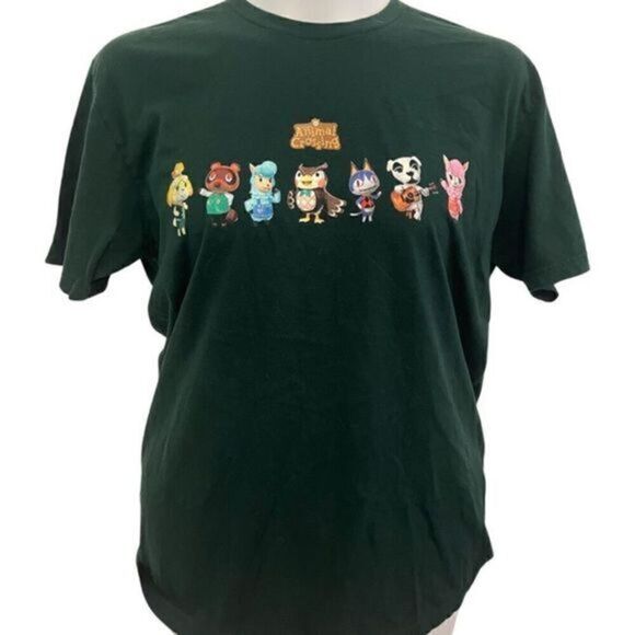 Next Level Animal Crossing Super Dope T-Shirt. Dark Green Size Large - Picture 1 of 5